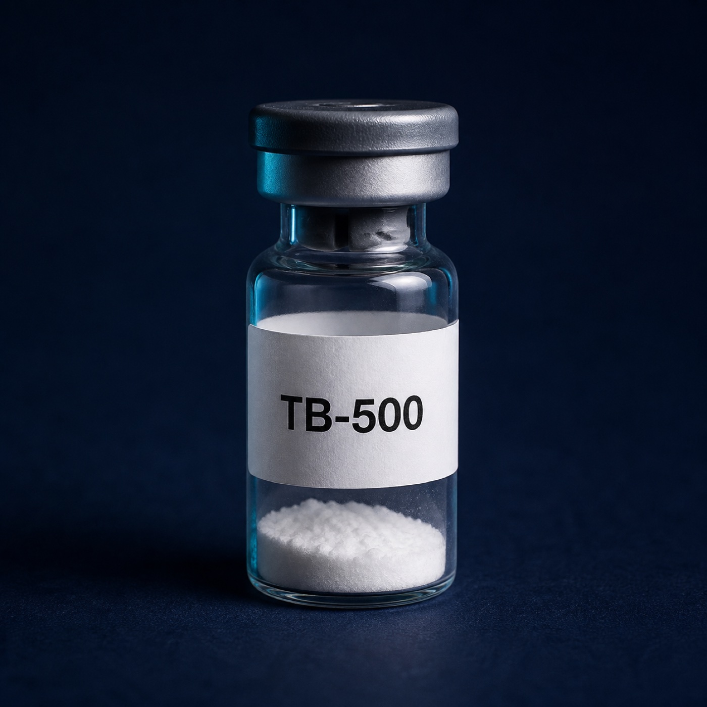 A generic vial labelled TB-500.