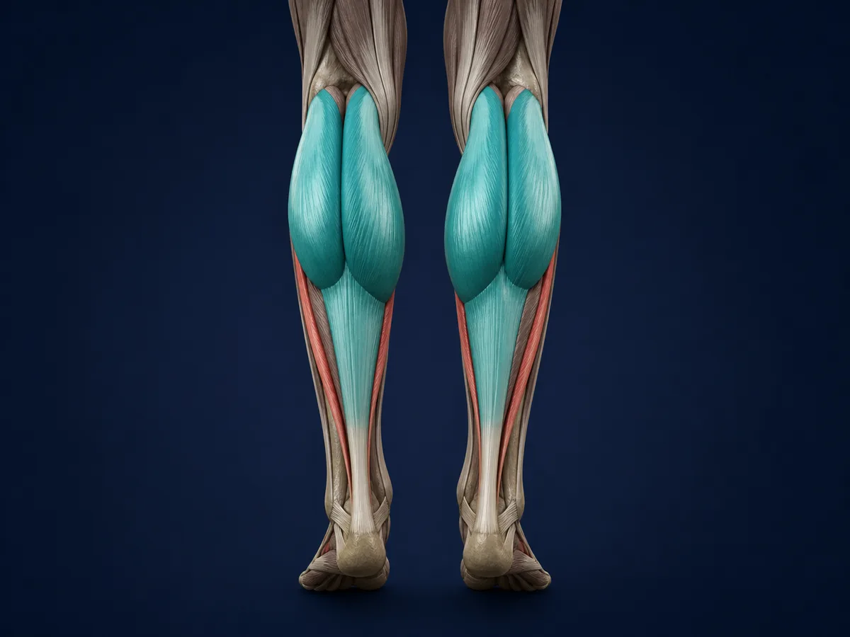 Anatomy highlighting the structures involved in Calf Raise