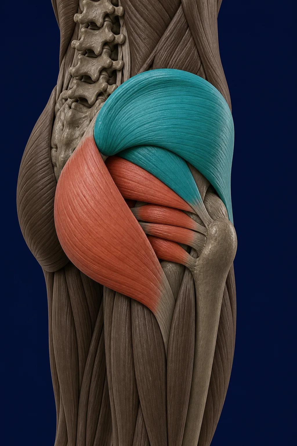 Anatomy highlighting the structures involved in Clamshell