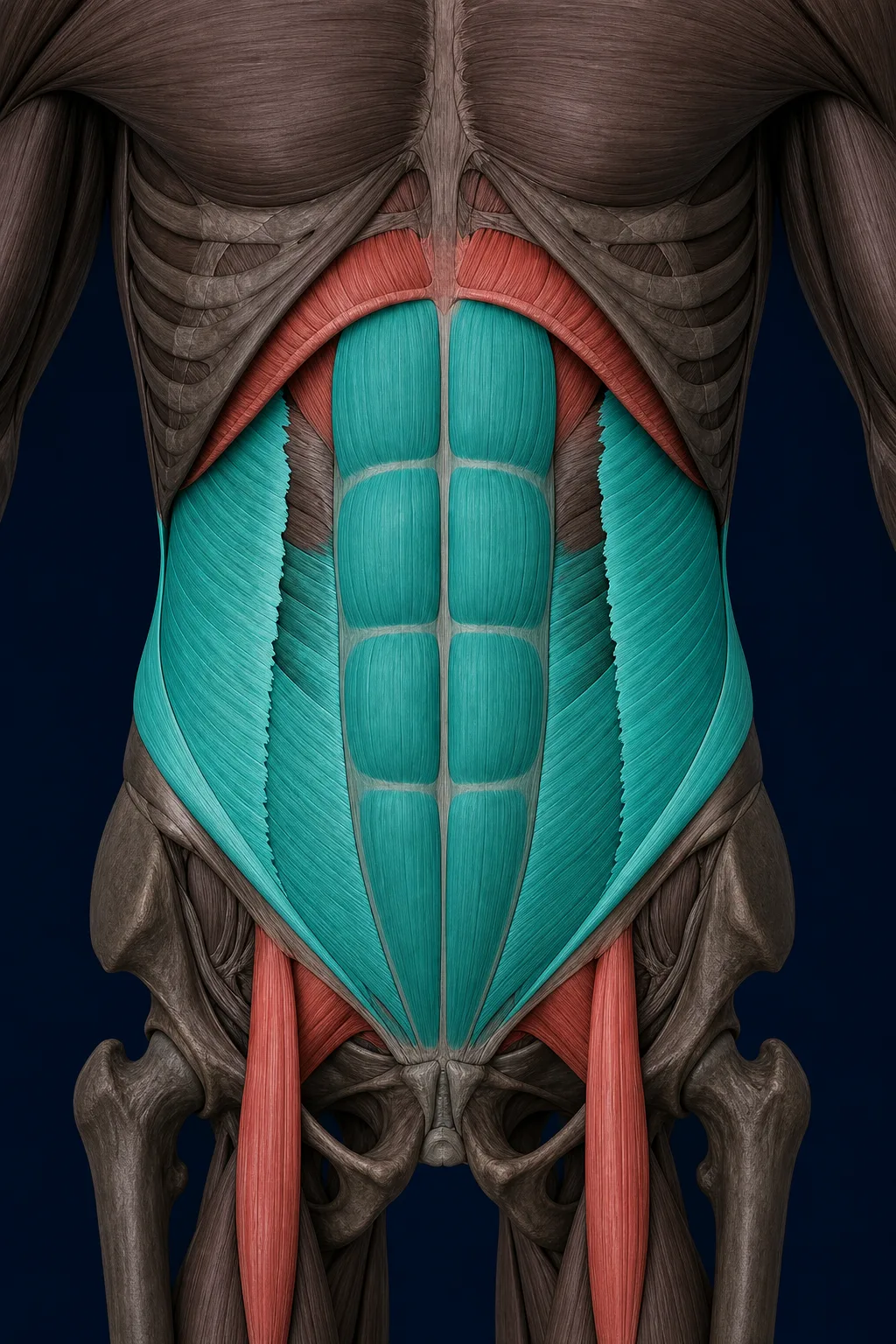 Anatomy highlighting the structures involved in Dead Bug