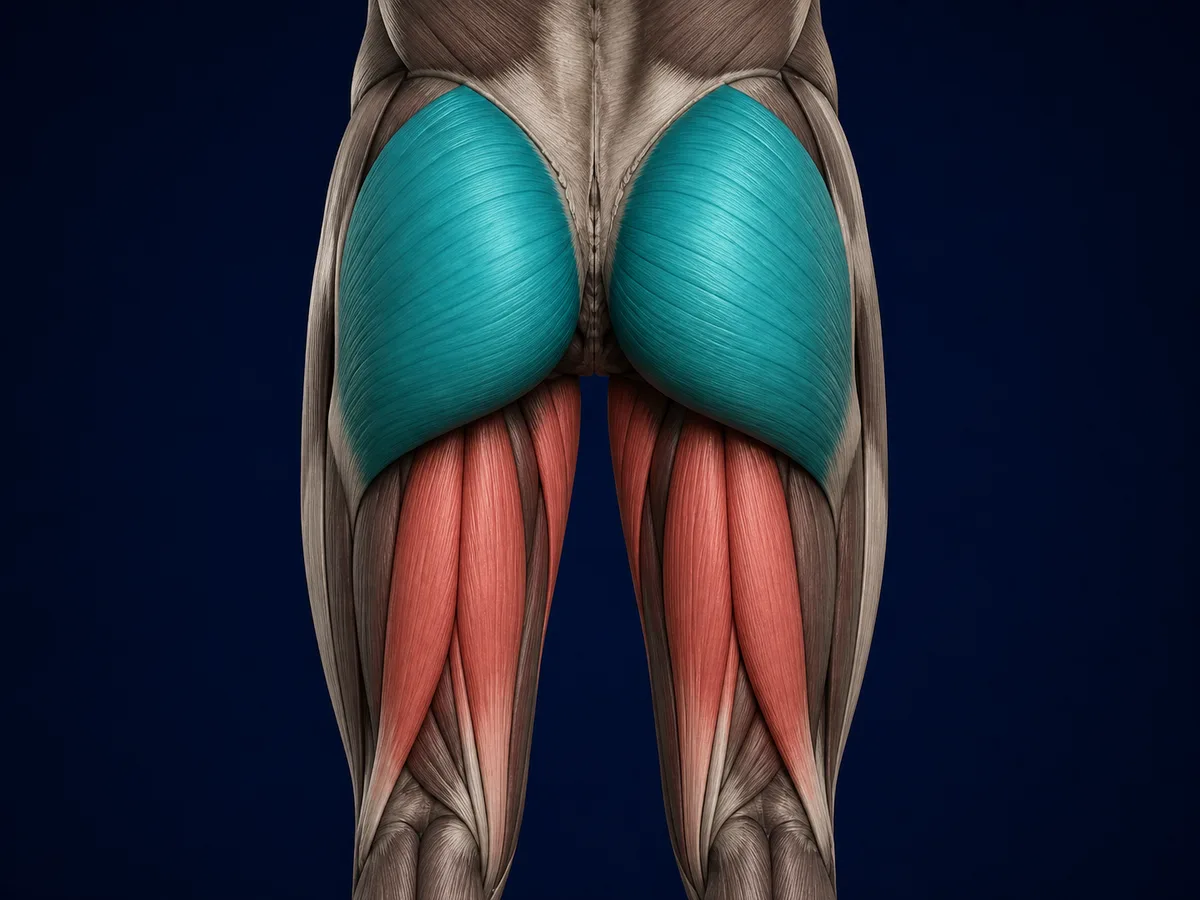 Anatomy highlighting the structures involved in Glute Bridge