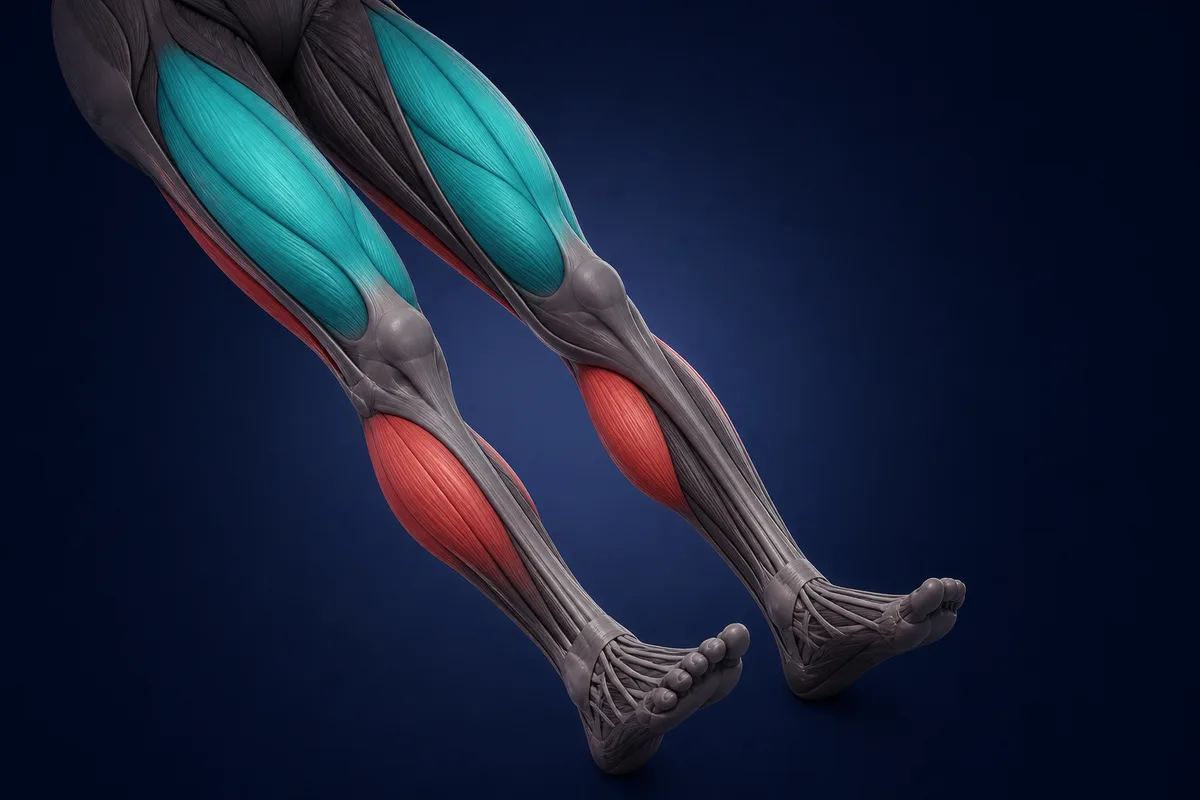 Anatomy highlighting the structures involved in Heel Slide