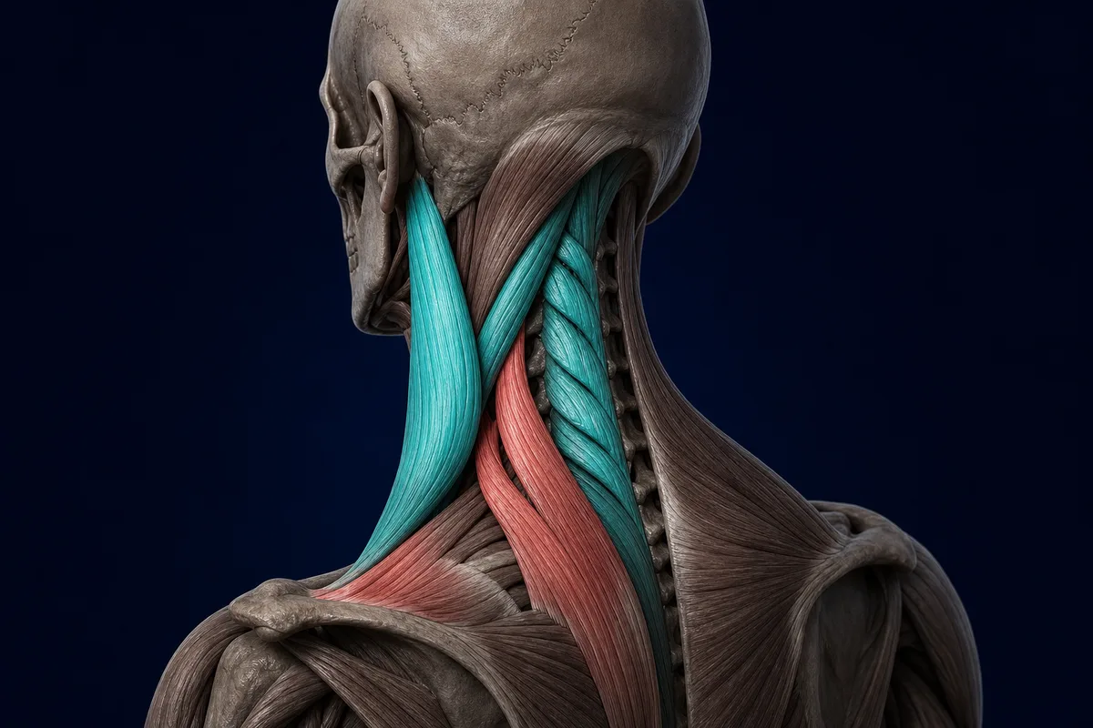 Anatomy highlighting the structures involved in Neck Rotation