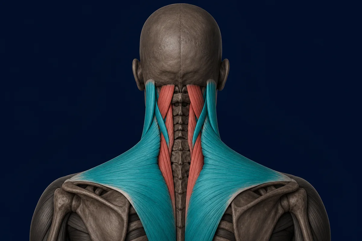 Anatomy highlighting the structures involved in Neck Side Bending