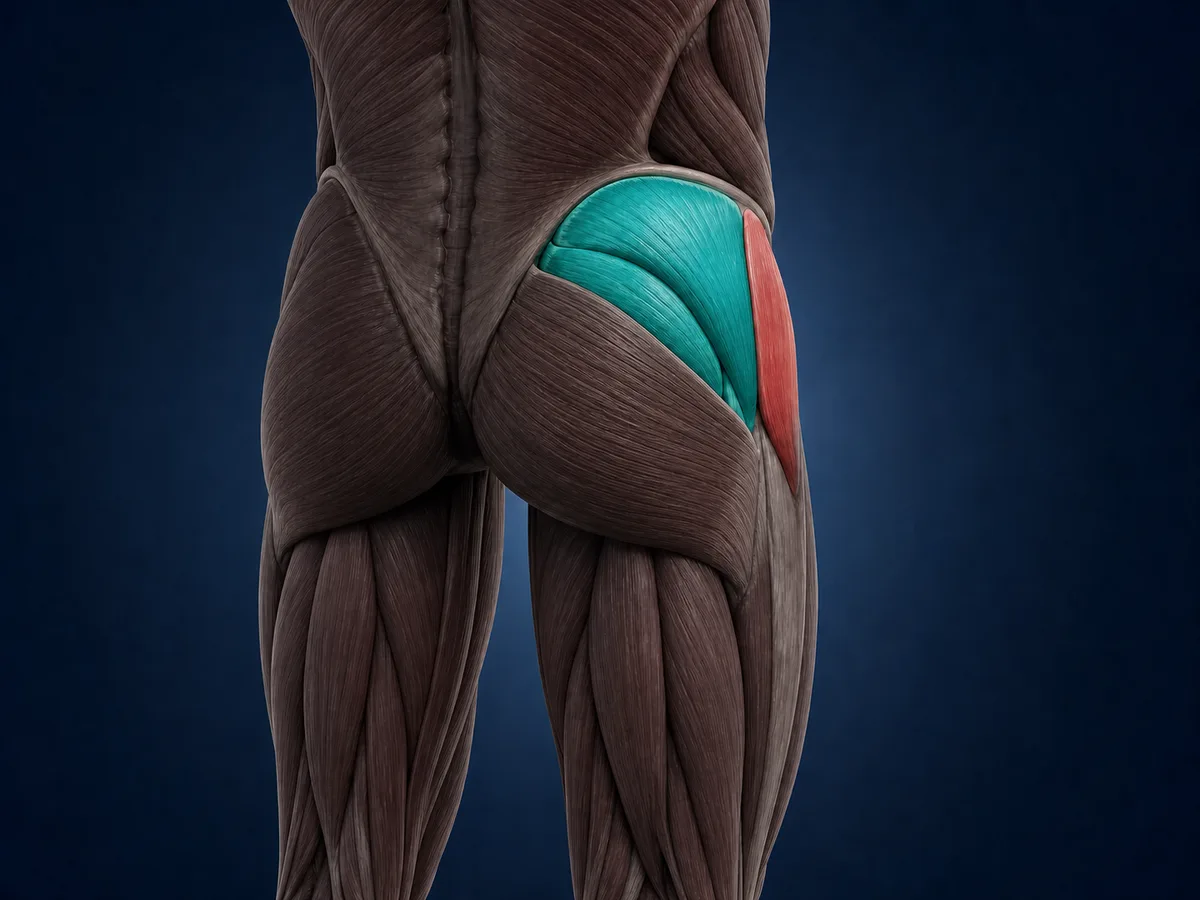 Anatomy highlighting the structures involved in Side-Lying Hip Abduction