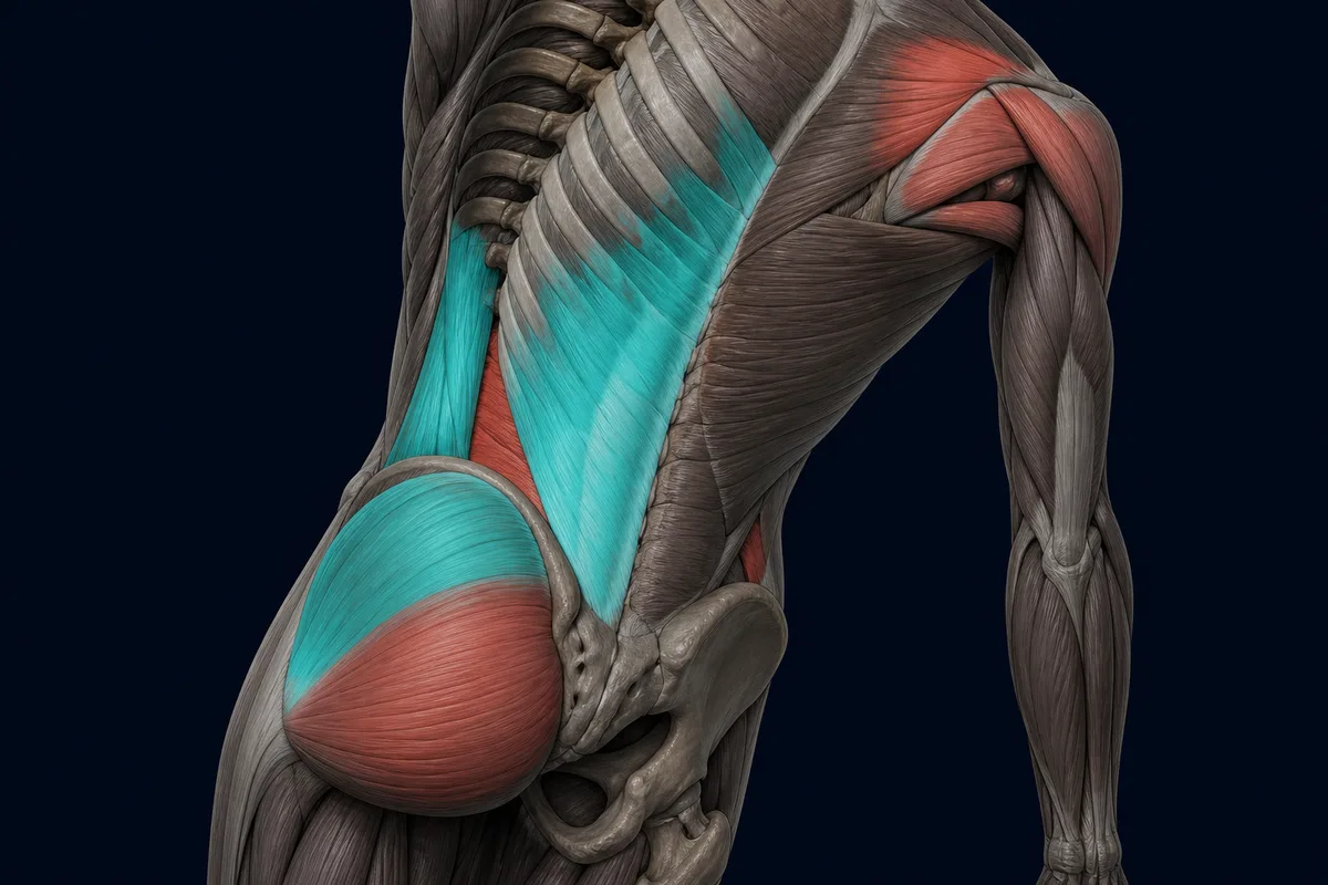 Anatomy highlighting the structures involved in Side Plank