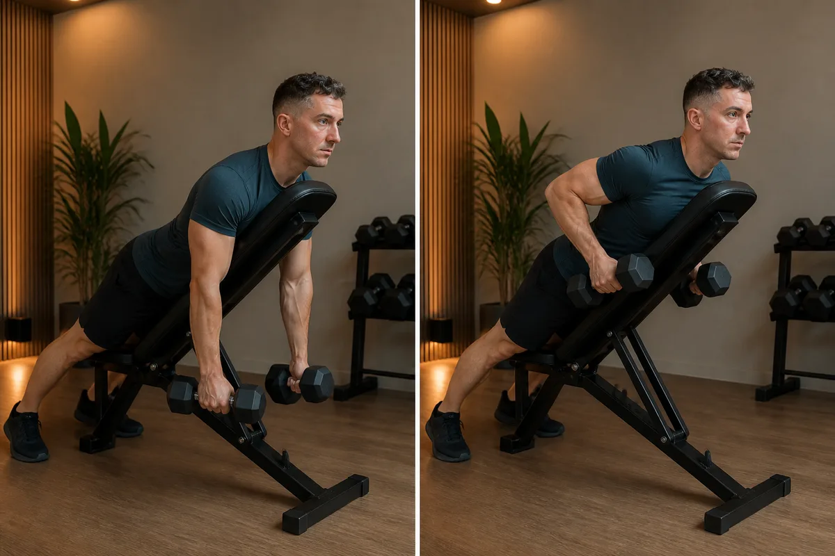 Start and finish demonstration of Chest-Supported Row
