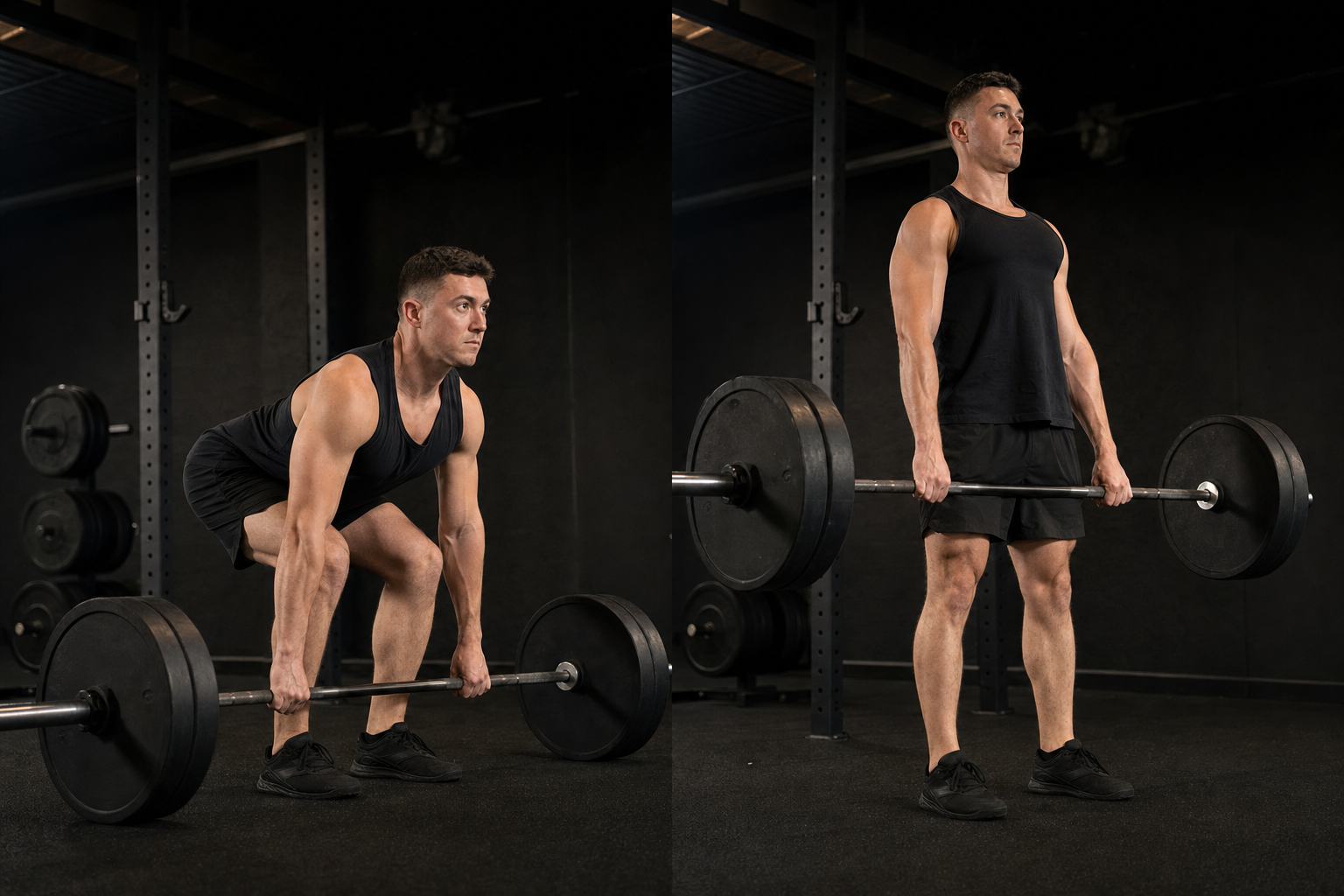 Start and finish demonstration of Conventional Deadlift