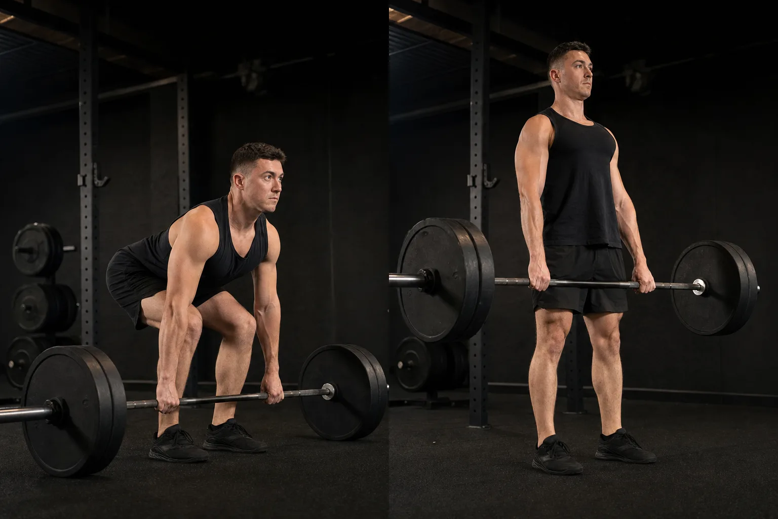 Start and finish demonstration of Conventional Deadlift