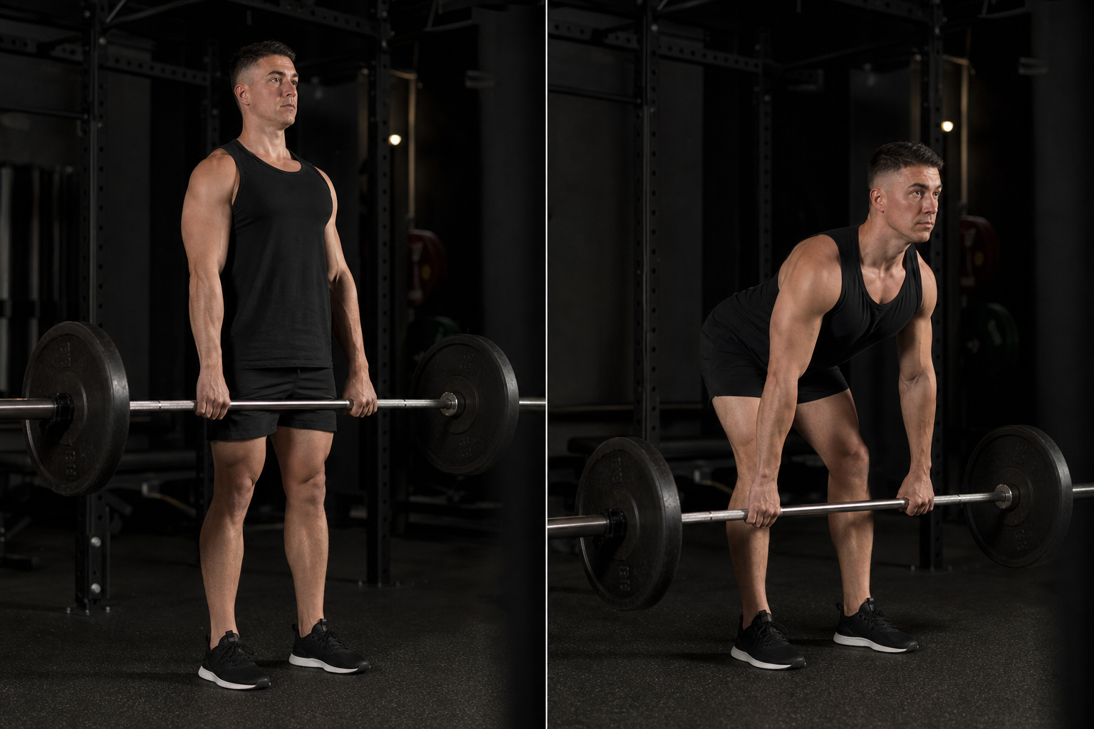 Start and finish demonstration of Romanian Deadlift