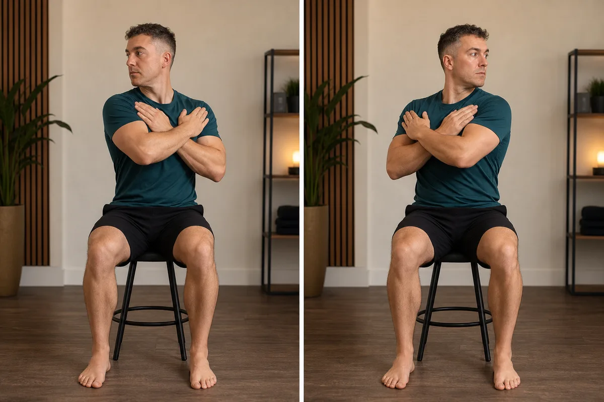 Start and finish demonstration of Seated Thoracic Rotation