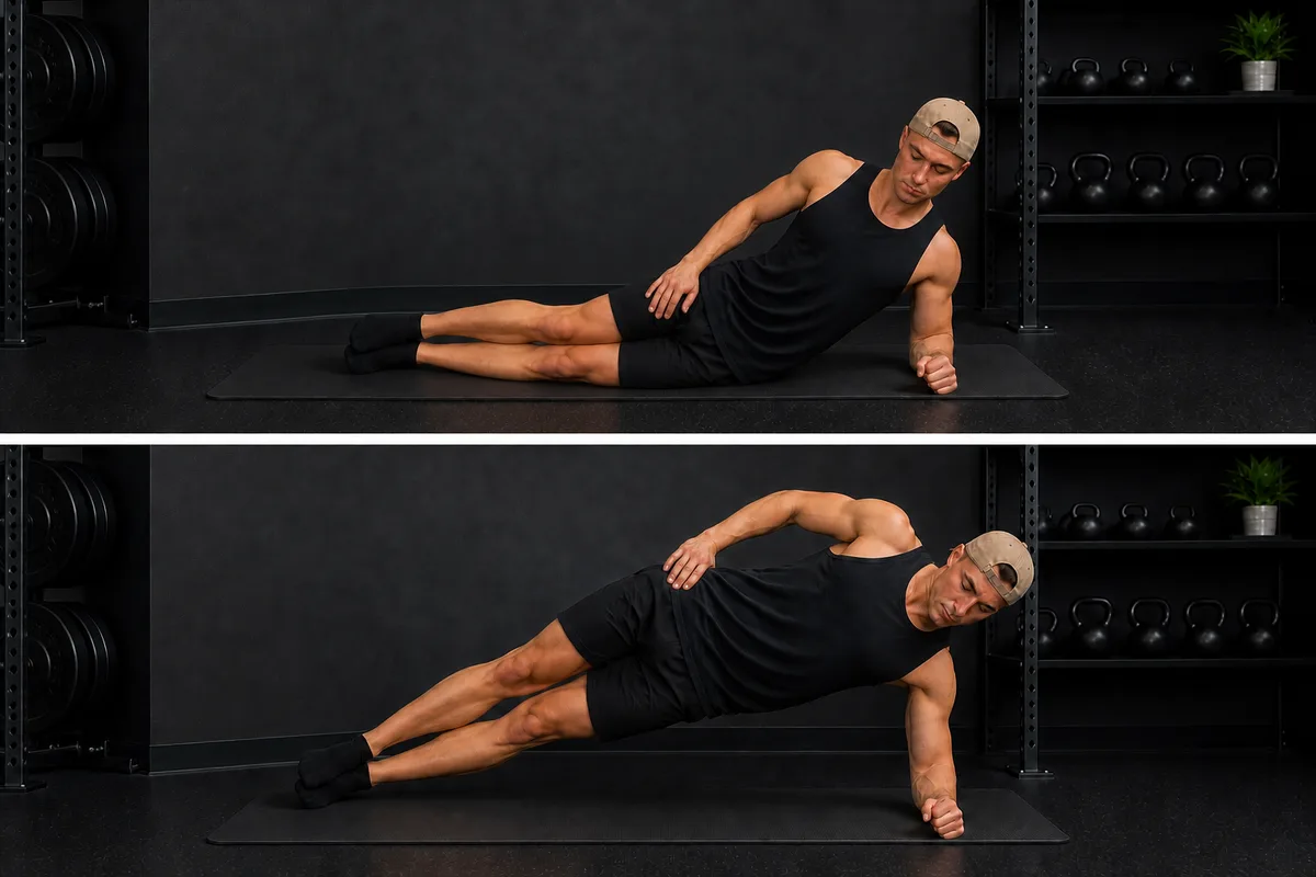 Start and finish demonstration of Side Plank