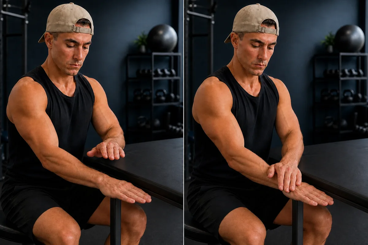 Start and finish demonstration of Wrist-Extension Isometric