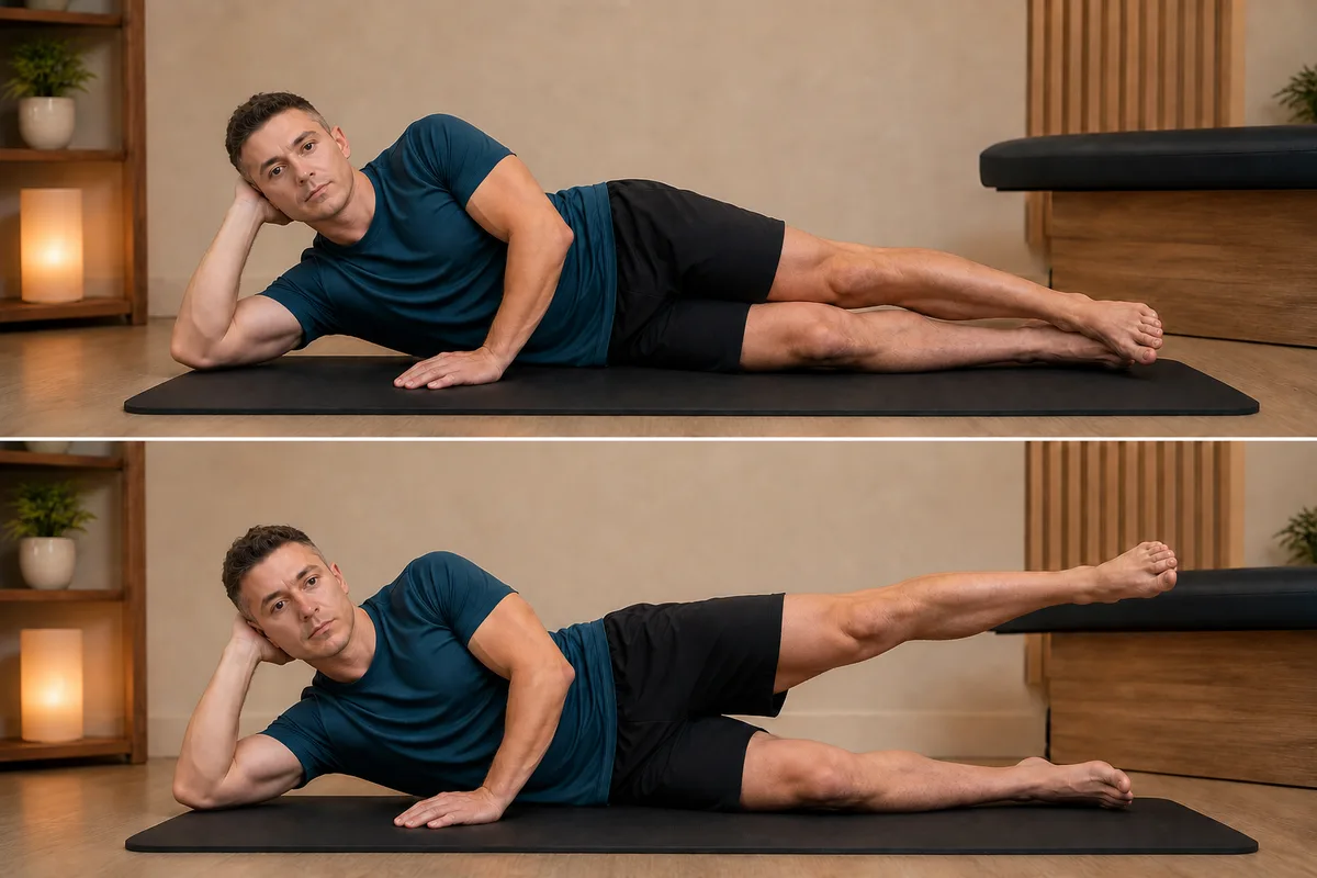 Start and finish demonstration of Side-Lying Hip Abduction