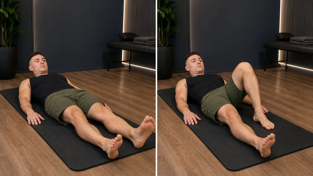 Start and finish demonstration of Heel Slide