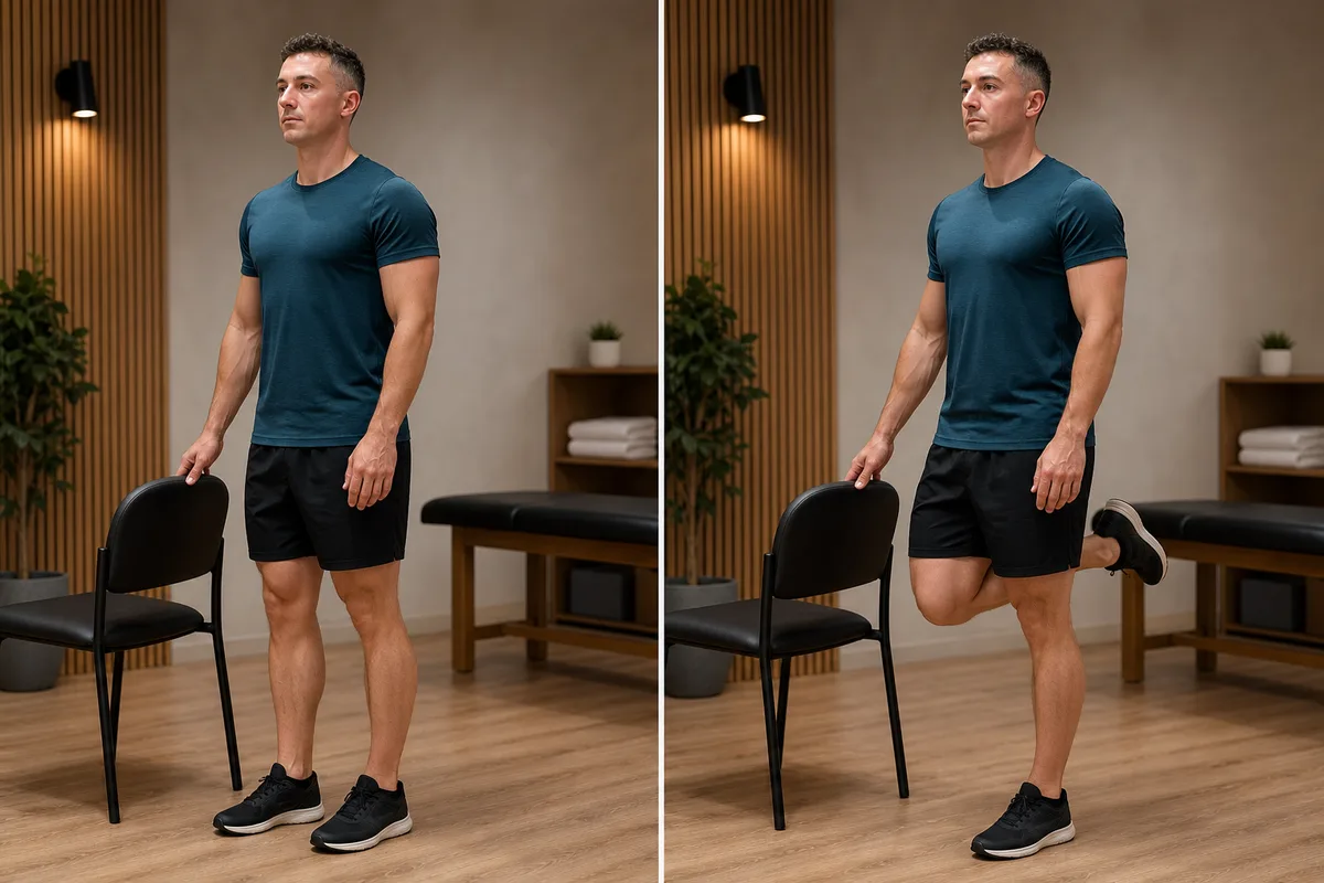 Start and finish demonstration of Standing Hamstring Curl