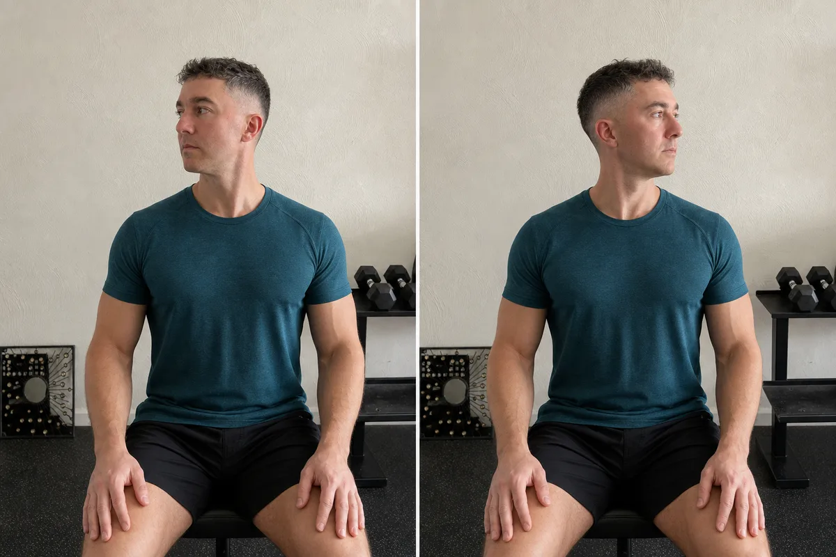 Start and finish demonstration of Neck Rotation