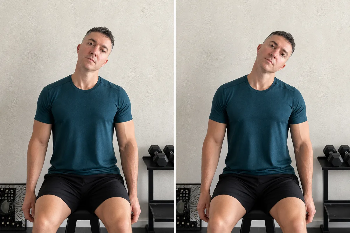 Start and finish demonstration of Neck Side Bending