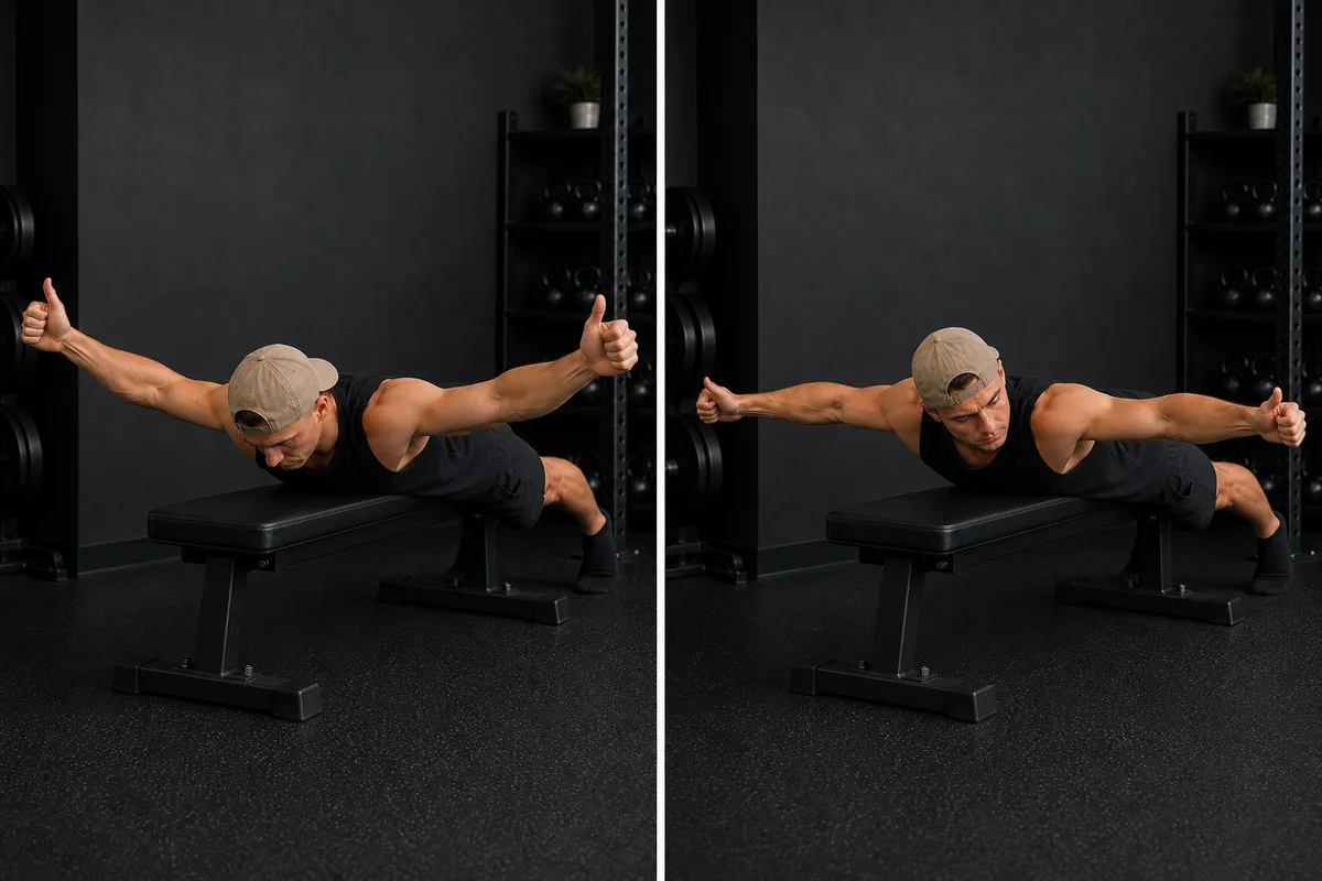 Start and finish demonstration of Prone Y-T Raise