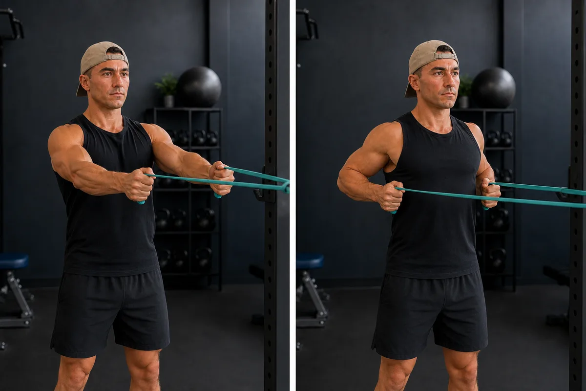 Start and finish demonstration of Scapular Retraction Row